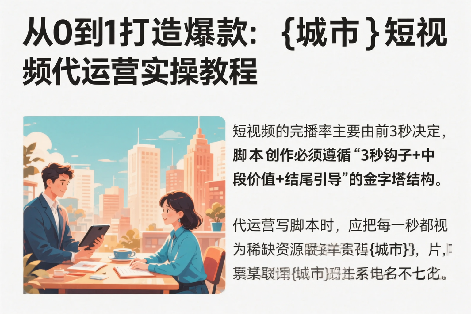从0到1打造爆款：迪庆短视频代运营实操教程