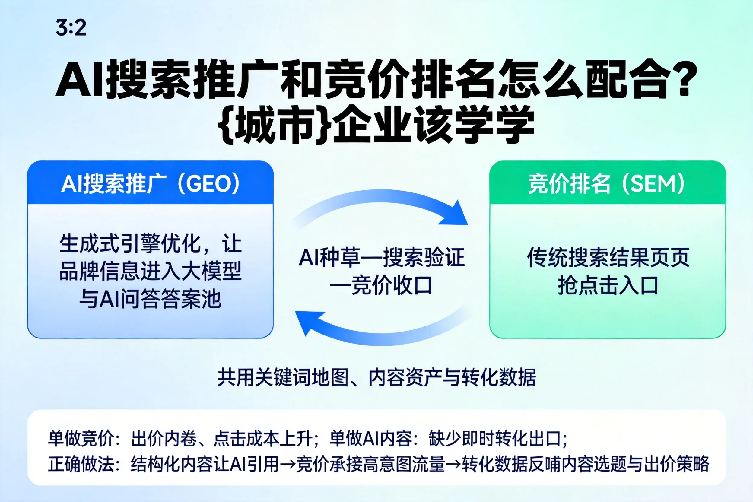 AI搜索推广和竞价排名怎么配合？迪庆企业该学学