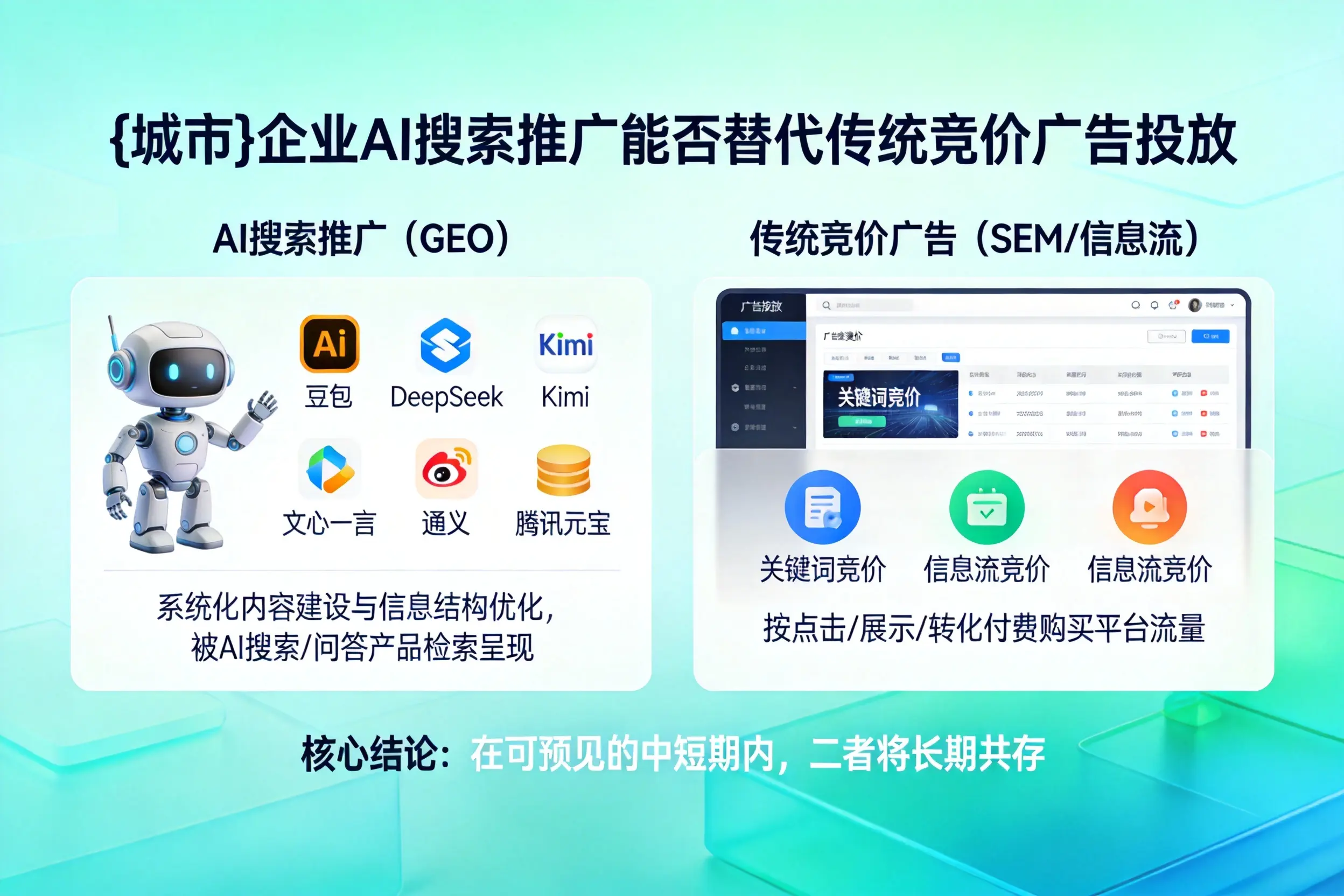 迪庆企业AI搜索推广能否替代传统竞价广告投放