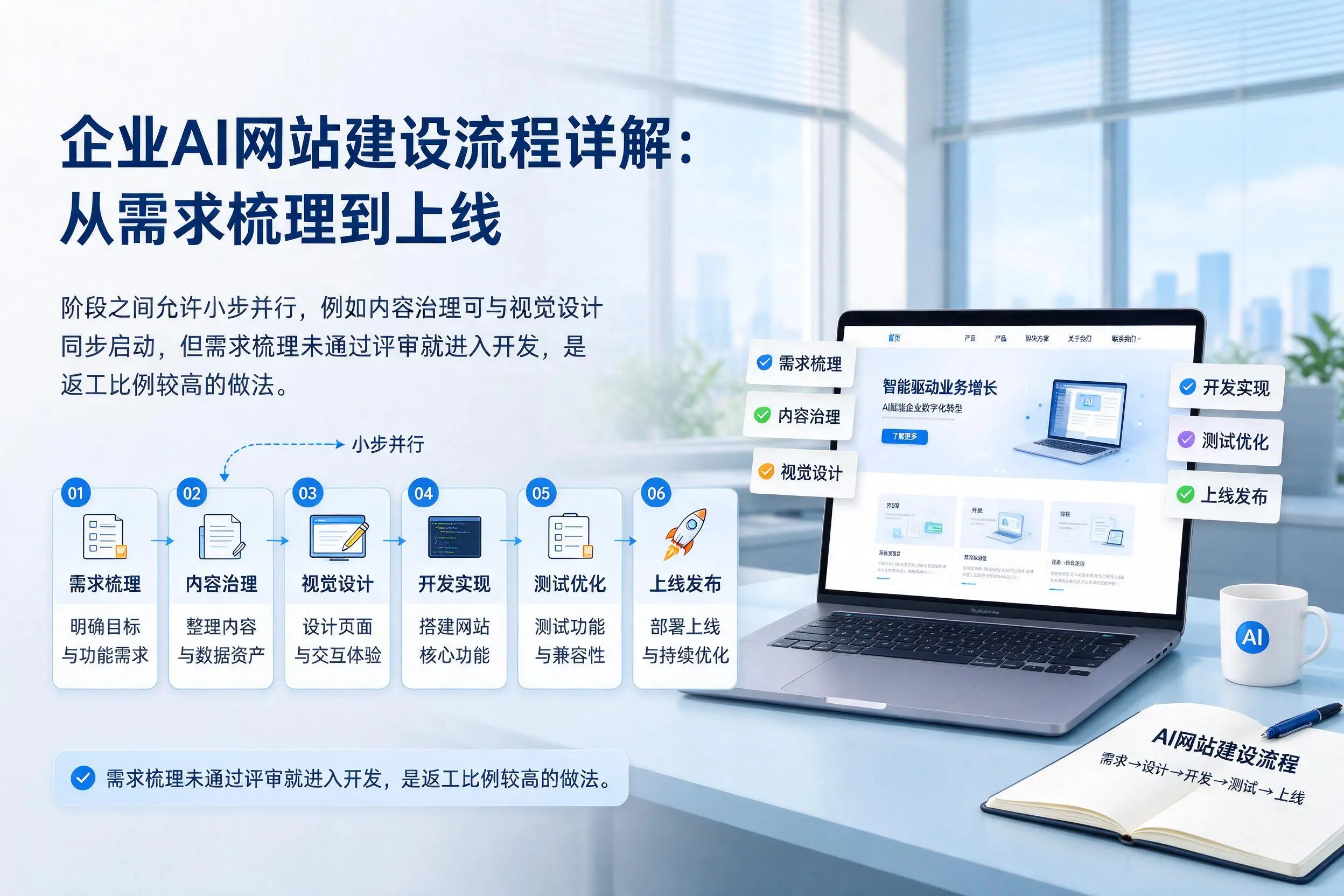 迪庆企业AI网站建设流程详解：从需求梳理到上线
